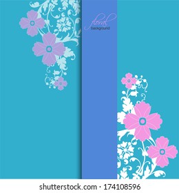 Map of the composition of summer flowers vector