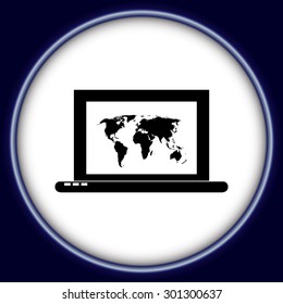 Map Concept. Laptop 