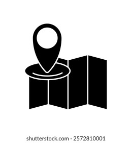 map concept line icon. Simple element illustration. map concept outline symbol design.