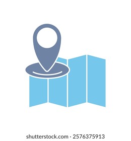 map concept line icon. Simple element illustration. map concept outline symbol design.