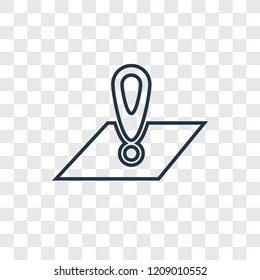 Map concept vector linear icon isolated on transparent background, Map concept transparency concept in outline style