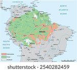 Map of the condition of the Amazon rainforest