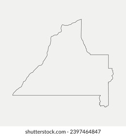 Mapa del Condado de Conecuh - Alabama - Estados Unidos de América Esbozo de silueta de elemento gráfico Ilustración diseño de la plantilla
