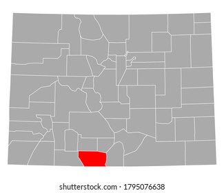 Map of Conejos in Colorado on white