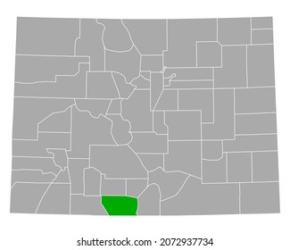 Map of Conejos in Colorado on white background