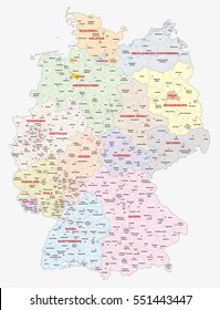 Map of the constituencies of the German federal election, 2017