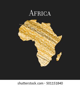 A Map of the continent of Africa. 
Illustration of Africa. Africa vector map. Silhouette of Africa.