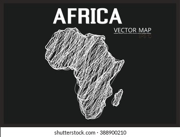 A Map of the Continent of Africa, vector illustration