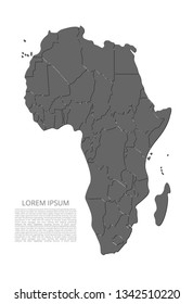 Map of the continent of africa. vector image of a global map of the world. Easy to edit