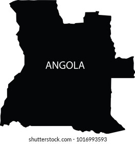 Map of the continent Angola separated
