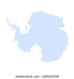 The map of the continent Antarctica.