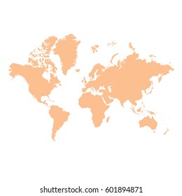 Map Continents High color Cream