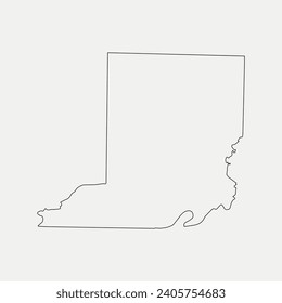 Map of Conway County - Arkansas - United States outline silhouette graphic element Illustration template design
