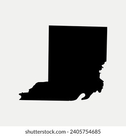 Map of Conway County - Arkansas - United States outline silhouette graphic element Illustration template design
