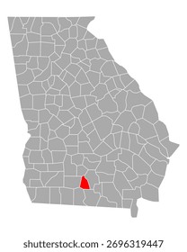 Mapa de Cook en Georgia en blanco