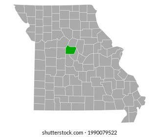 Mapa de Cooper en Missouri en blanco