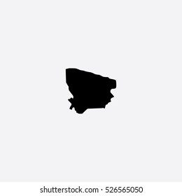 Map of Coronie Vector Illustration