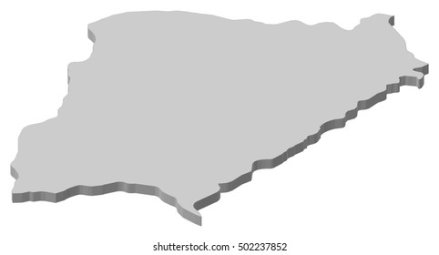 Map - Corrientes (Argentina) - 3D-Illustration