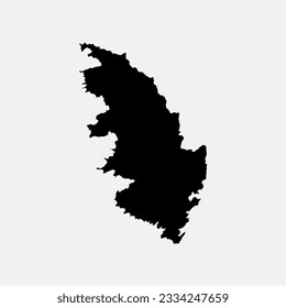 Mapa de Corse-du-Sud - Córcega - Francia Eslabón de silueta de eslabón elemento gráfico Ilustración diseño de la plantilla
