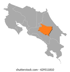 Map - Costa Rica, Cartago