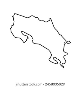 map of Costa Rica line icon. Illustration vector graphic of map of Costa Rica.