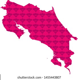 map of Costa Rica. vector illustration