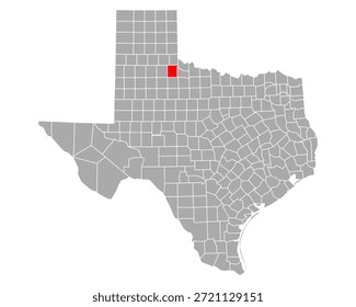 Mapa de Cottle en Texas en blanco