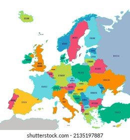 Mapa de países de Europa