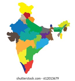 Map countries India