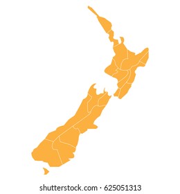Map countries New Zealan