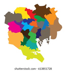 Map countries Tokyo