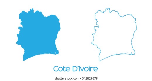 A Map of the country of _Cote Divoire