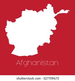 A Map of the country of Afghanistan