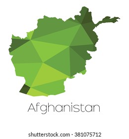 A Map of the country of Afghanistan