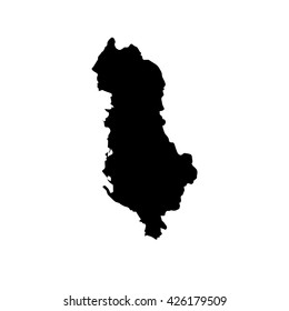 A Map of the country of Albania