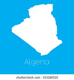A Map of the country of Algeria