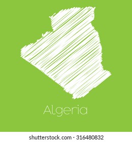 A Map of the country of Algeria