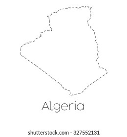 A Map of the country of Algeria