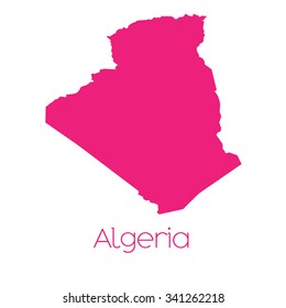 A Map of the country of Algeria