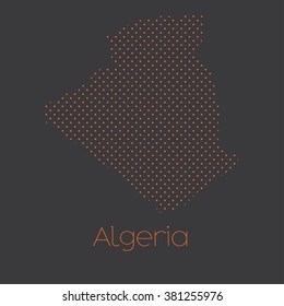 A Map of the country of Algeria