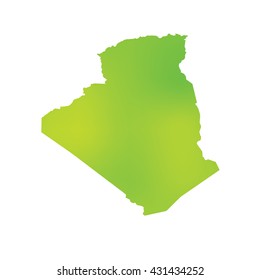 A Map of the country of Algeria
