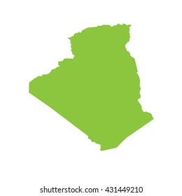 A Map of the country of Algeria