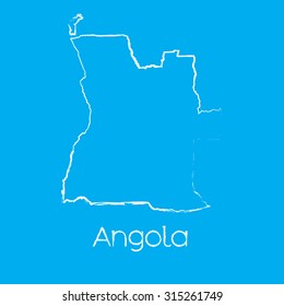 A Map of the country of Angola