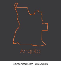 A Map of the country of Angola