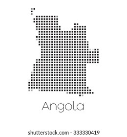 A Map of the country of Angola