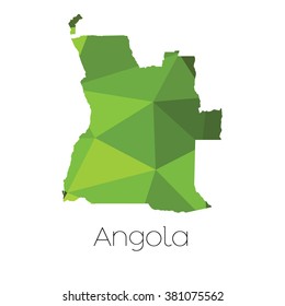 A Map of the country of Angola