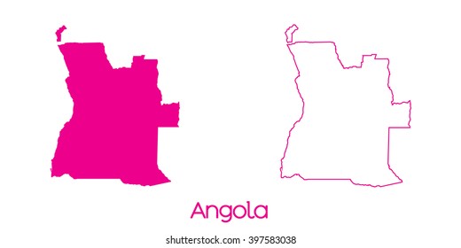 A Map of the country of Angola