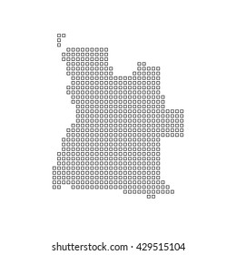 A Map of the country of Angola