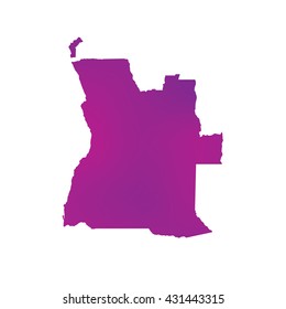 A Map of the country of Angola
