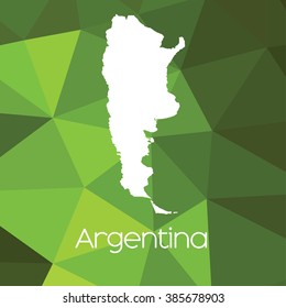 A Map of the country of Argentina